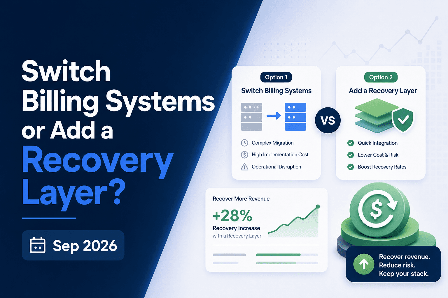 Billing Migration vs Recovery Layer: The Right Call October 2026